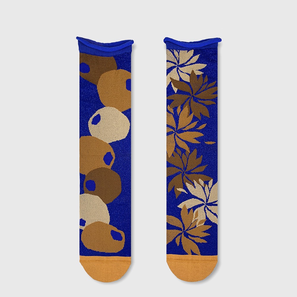 Sparkling Blue Glitter Crew Socks — 2nd PALETTE product image