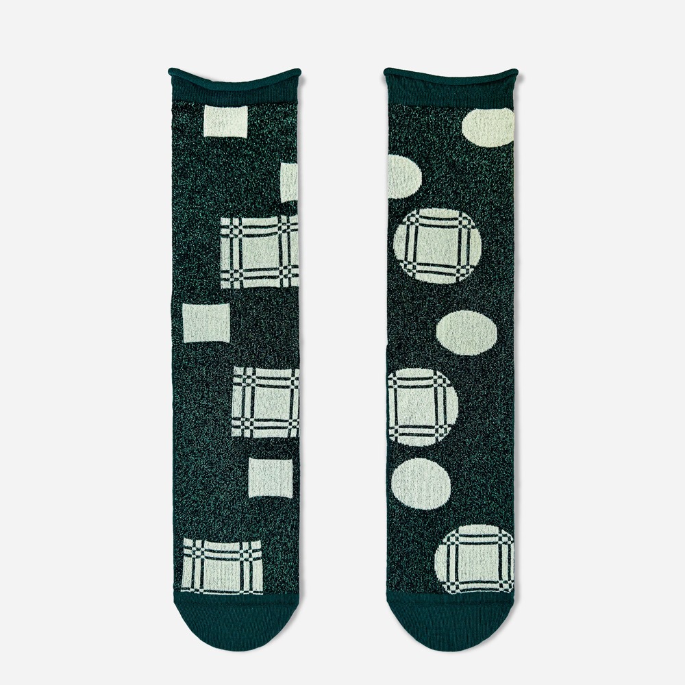 Sparkling Green Glitter Crew Socks — 2nd PALETTE product image