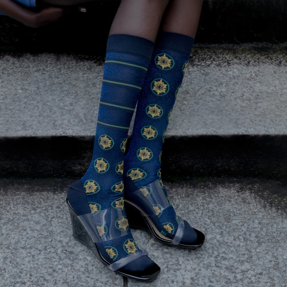 Moulin Ciel Glitter Knee-High Socks — Made in Japan product image