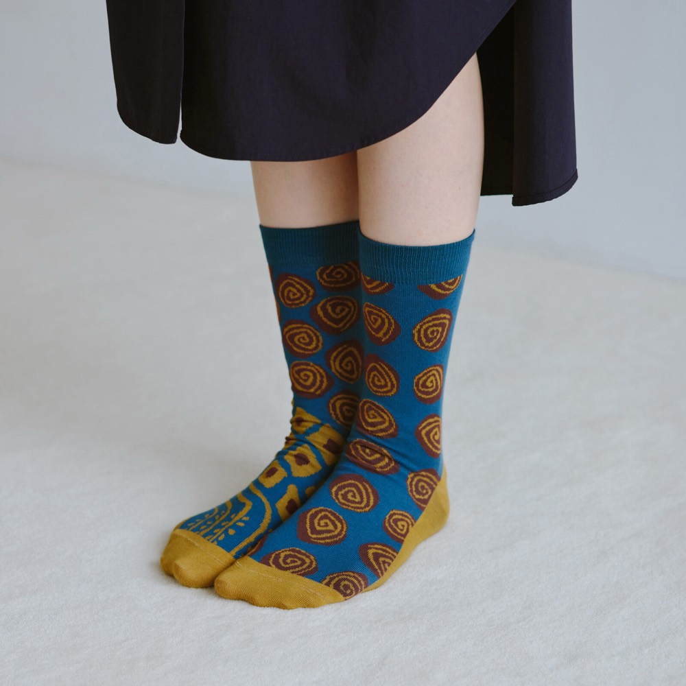 Eddy M Asymmetric Crew Socks — Made in Japan product image