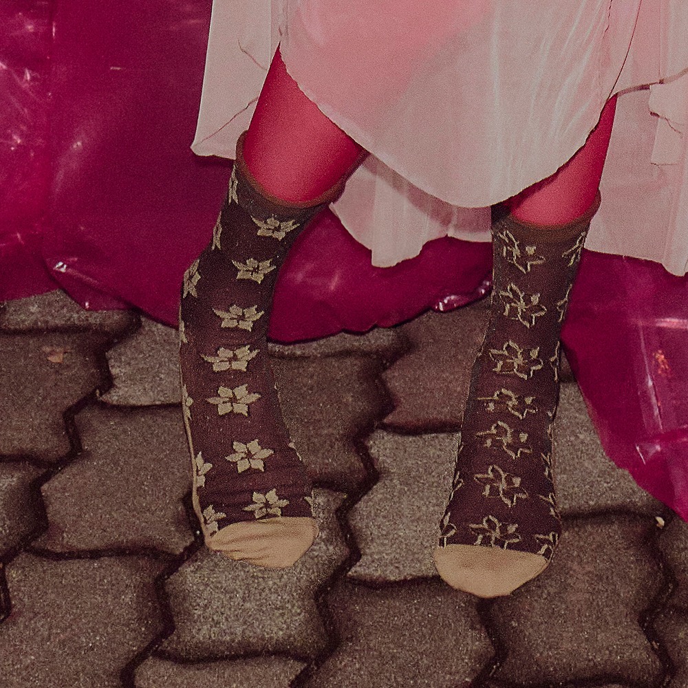 Starlit Bloom Glitter Crew Socks — 2nd PALETTE product image
